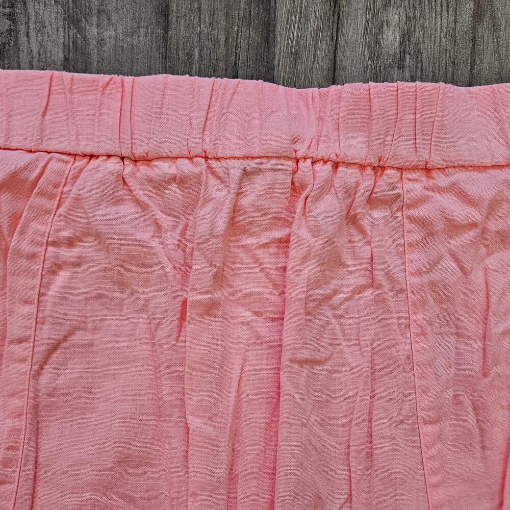 Universal Thread Button Front Linen Blend Midi Sk… - image 8